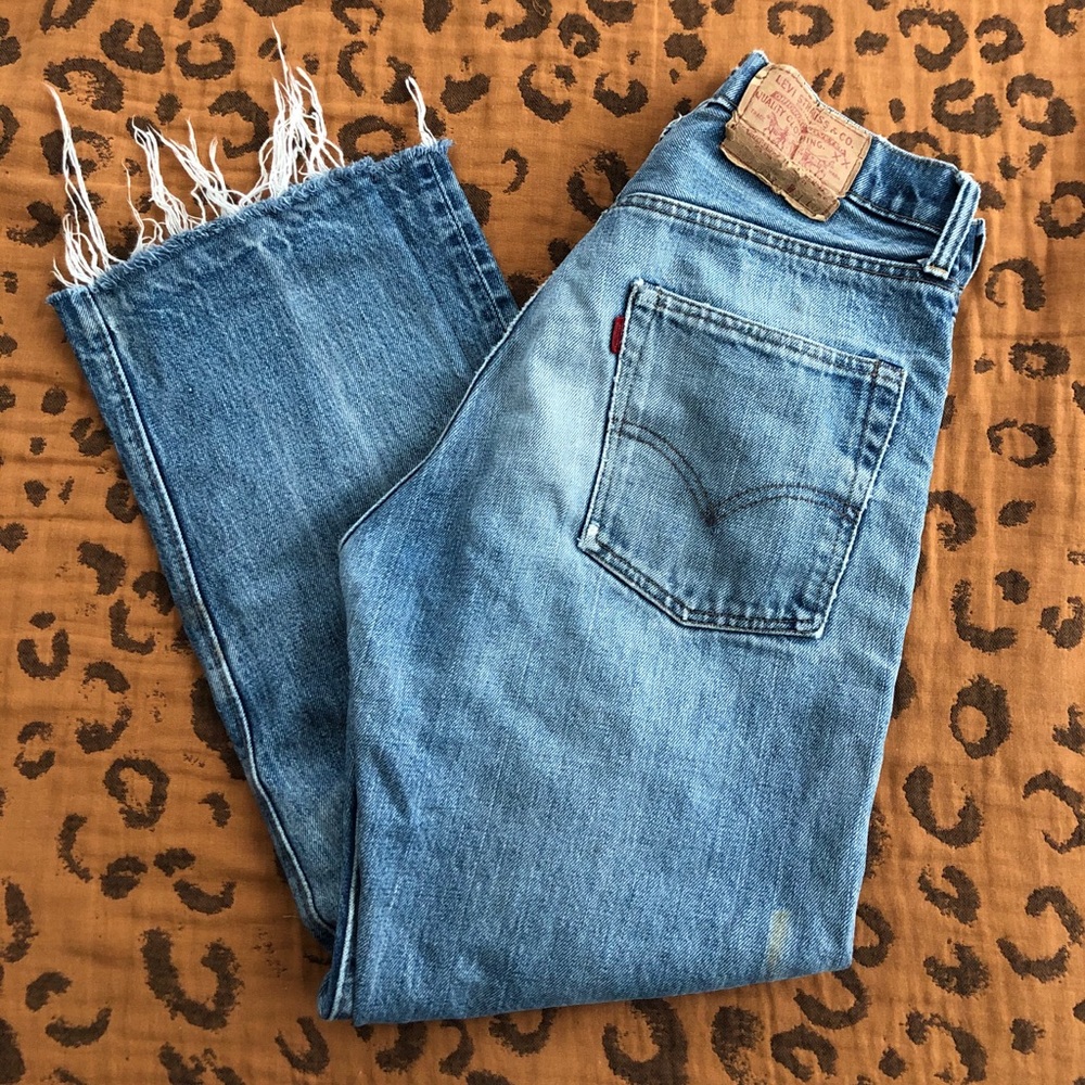 Perfectly distressed vintage Levi 505s